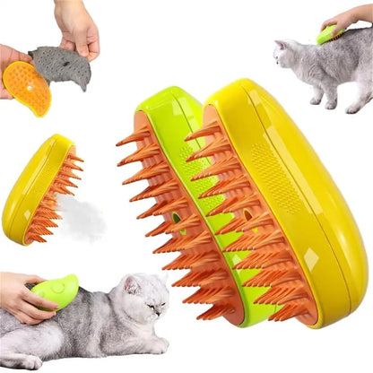 PETSTEAM – Dampfbürste für Haustiere für sanfte Fellpflege