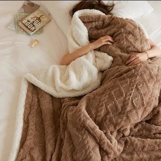 Dicke Lammwoll-Decke – Flauschige Winterdecke für maximale Wärme