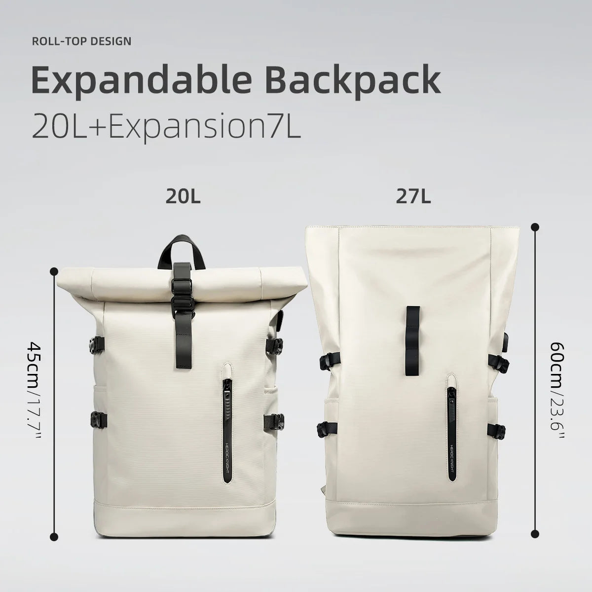 ROLLTRAIL – Erweiterbarer Rolltop-Rucksack mit Laptopfach & großem Volumen