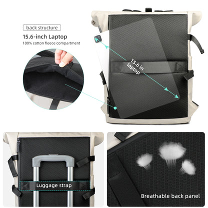 ROLLTRAIL – Erweiterbarer Rolltop-Rucksack mit Laptopfach & großem Volumen