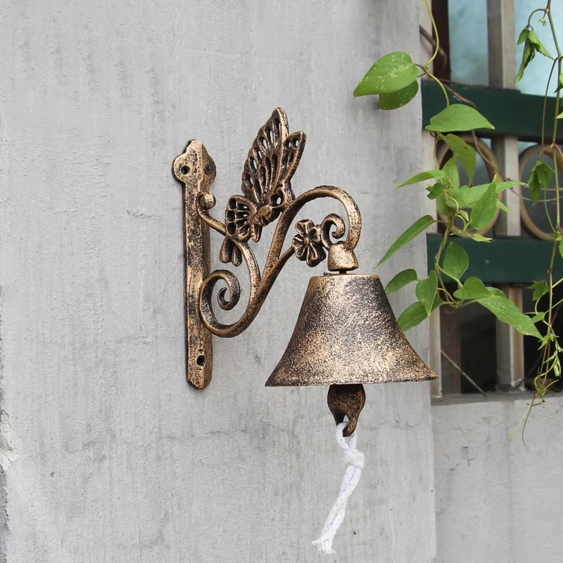 EUROVINT Bell – Klassische Gusseisen-Türklingel im Vintage-Stil für stilvolle Hauseingänge