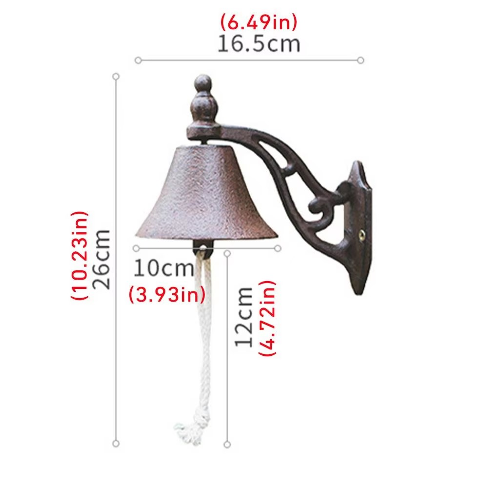 EUROVINT Bell – Klassische Gusseisen-Türklingel im Vintage-Stil für stilvolle Hauseingänge