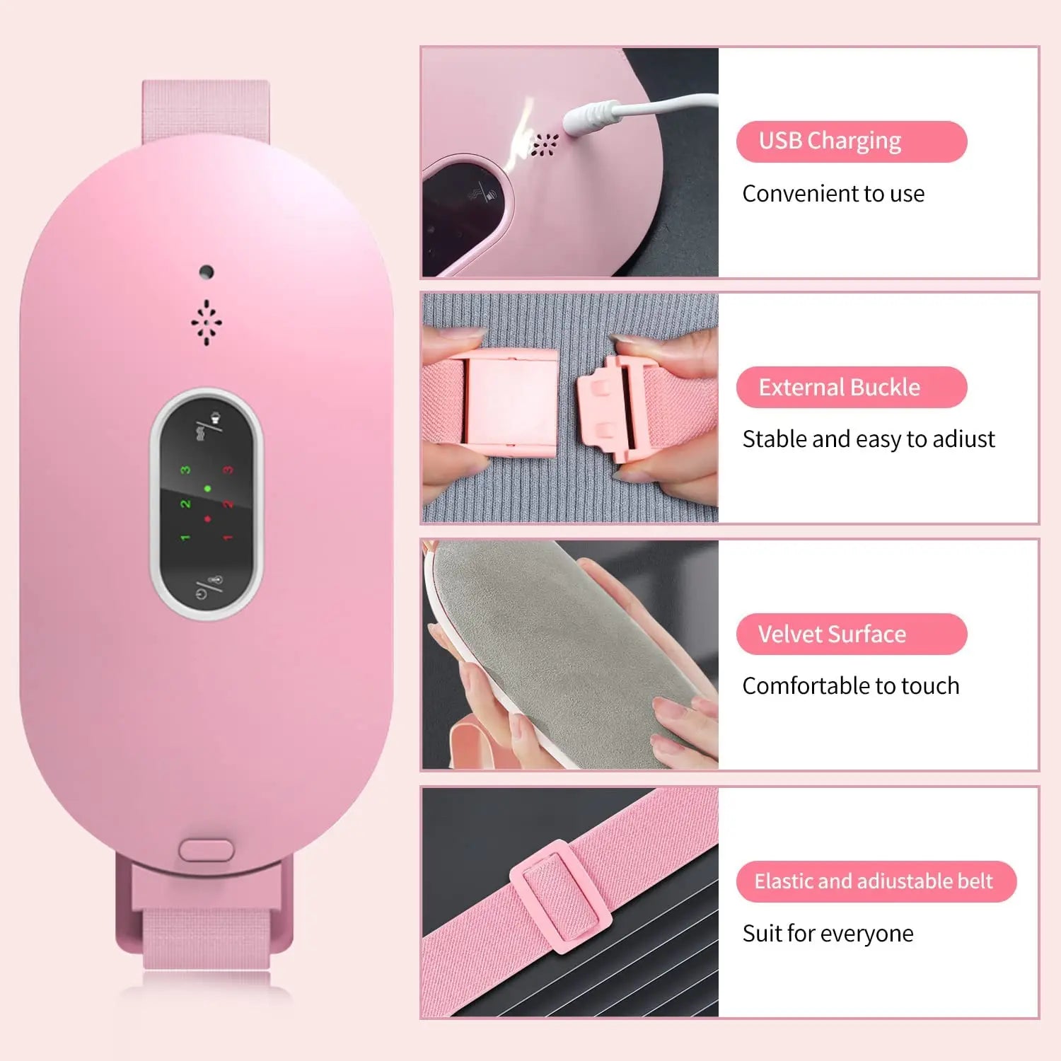 Relaxease - Tragbares Wärmekissen mit Massagefunktion für Menstruationskrämpfe-5