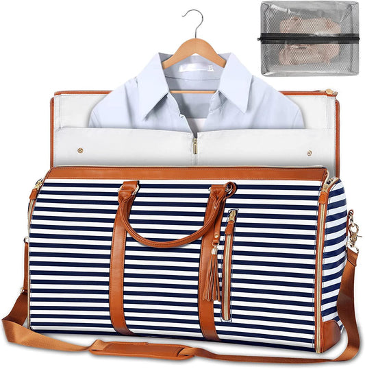 GARMENTGO Travel Bag – Faltbare Kleiderschutztasche aus PU-Leder für faltenfreies Reisen mit Stil