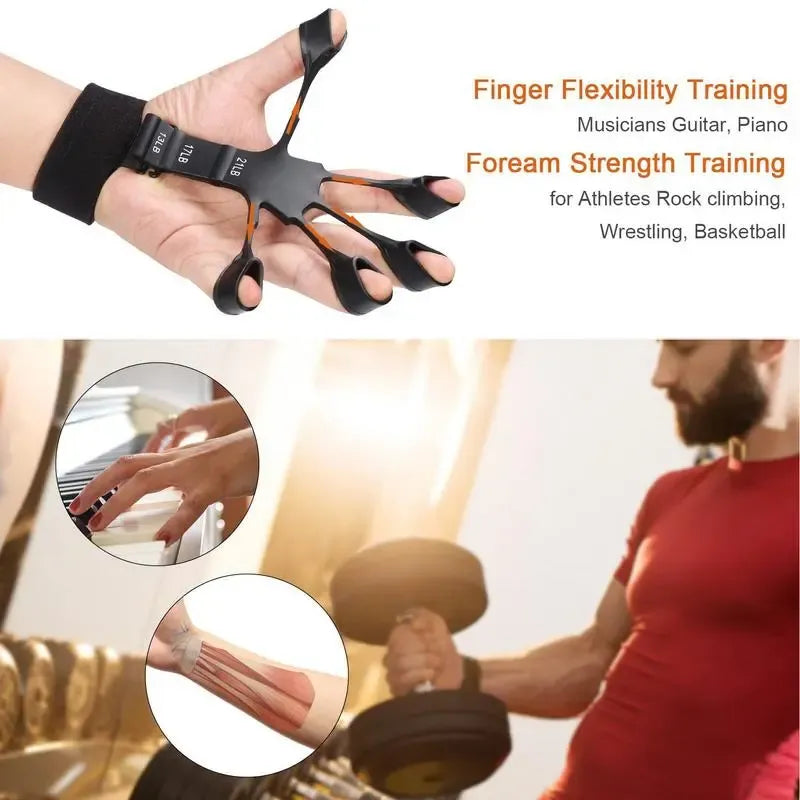 GripForce Handmuskeltrainer - Fingertrainer mit 6 Widerstandsniveaus für optimale Griffkraft-4