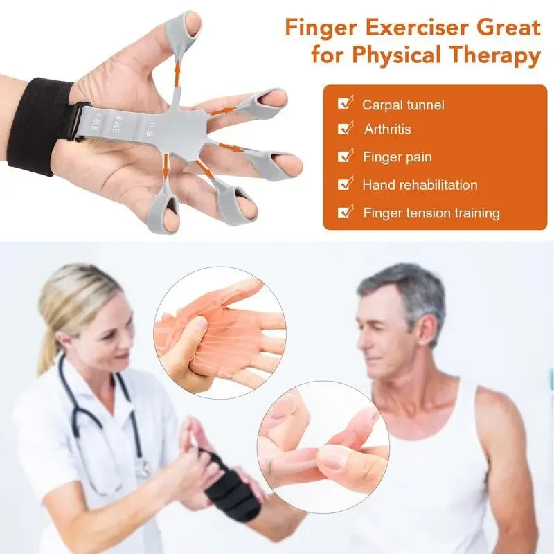 GripForce Handmuskeltrainer - Fingertrainer mit 6 Widerstandsniveaus für optimale Griffkraft-5