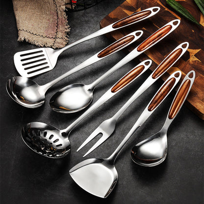 Edelstahl Küchenhelfer Set 5-teilig Ergonomische Griffe Spülmaschinenfest Kochutensilien Set-3