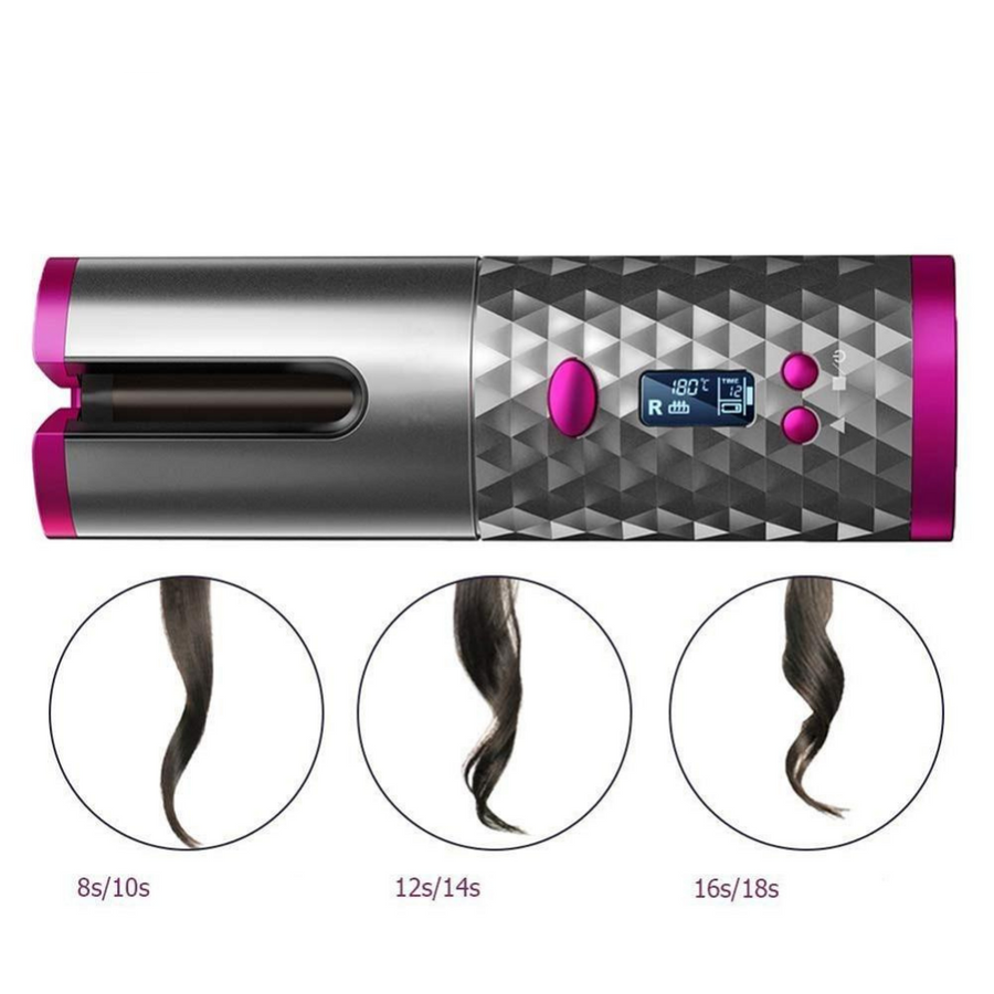 Kabelloser Haarstyler - Professionelles Lockenstyling Ohne Kabel, Tragbar, Sicher, Mit Keramikrohr-4