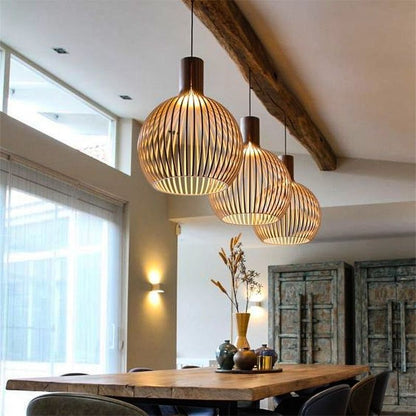 WoodArt Pendant – Handgefertigte Pendelleuchte aus Holz für warmes Ambiente