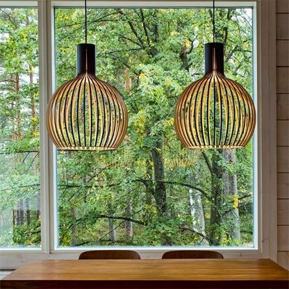 WoodArt Pendant – Handgefertigte Pendelleuchte aus Holz für warmes Ambiente