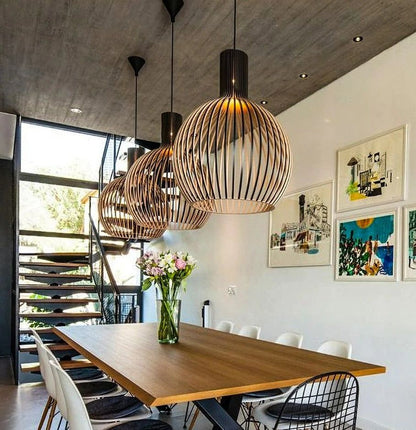 WoodArt Pendant – Handgefertigte Pendelleuchte aus Holz für warmes Ambiente