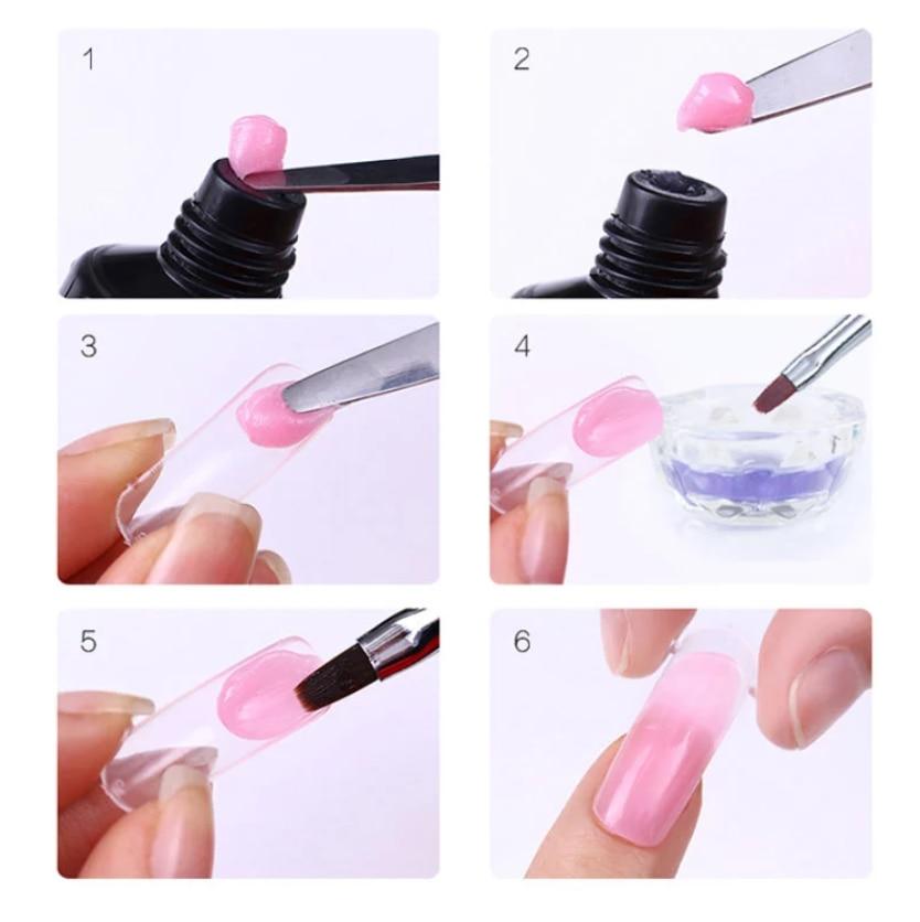 Polygelpro Nagelset Gel - DIY Set für Perfekte Nägel mit UV-Lampe und Zubehör-4