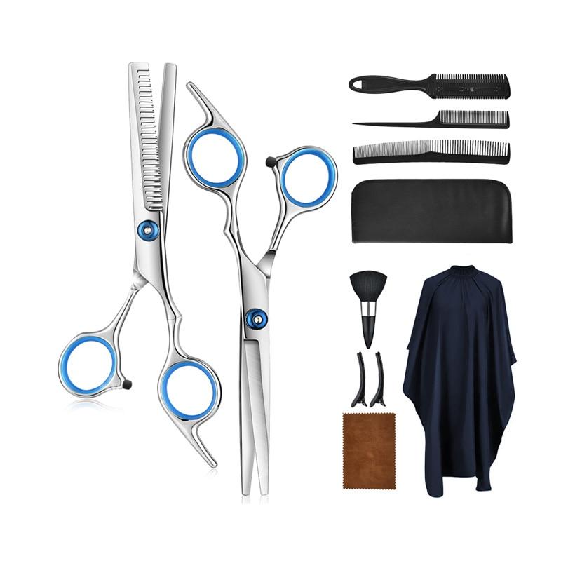 10-teiliges Friseur Set aus Edelstahl für präzise Haarschnitte zu Hause-1