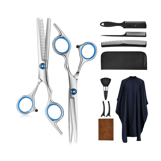 10-teiliges Friseur Set aus Edelstahl für präzise Haarschnitte zu Hause-1