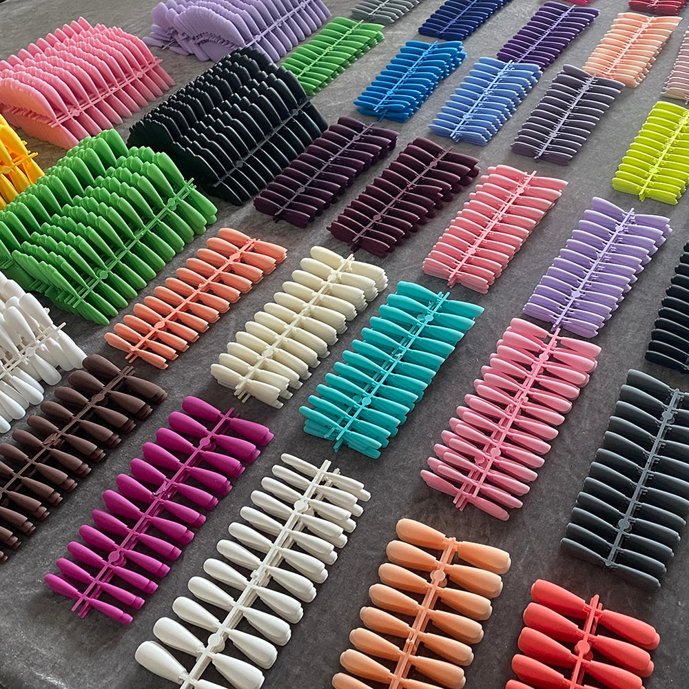 ChicNails - 24 Stück Künstliche Fingernägel Zum Aufkleben, Matte, Wiederverwendbar-3