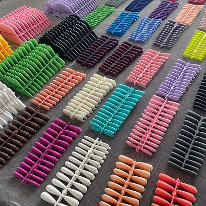 ChicNails - 24 Stück Künstliche Fingernägel Zum Aufkleben, Matte, Wiederverwendbar-3