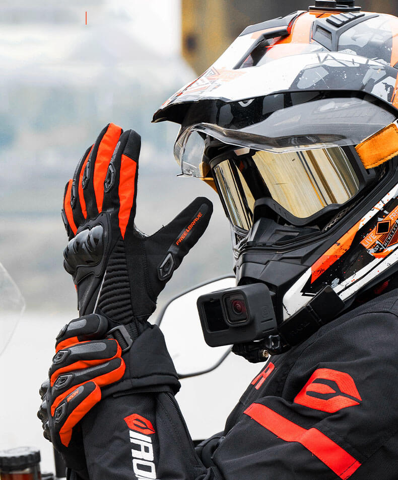 THERMOGRIP Moto Gloves – Wasserdichte Winter-Motorradhandschuhe mit 3-Schicht-Isolierung & Kohlefaserschutz