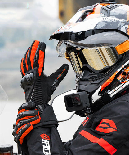 THERMOGRIP Moto Gloves – Wasserdichte Winter-Motorradhandschuhe mit 3-Schicht-Isolierung & Kohlefaserschutz