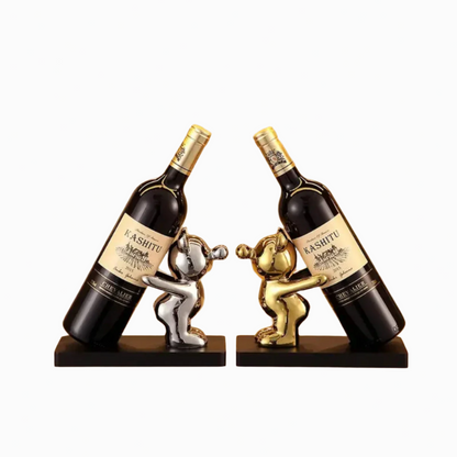 BEARWINE Rack – Verspieltes Keramik-Weinregal im Bärendesign für stilvolle Flaschenaufbewahrung