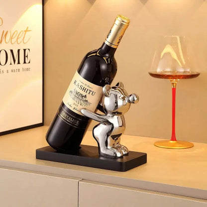 BEARWINE Rack – Verspieltes Keramik-Weinregal im Bärendesign für stilvolle Flaschenaufbewahrung