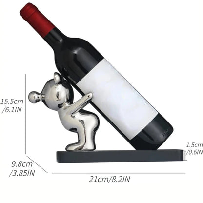 BEARWINE Rack – Verspieltes Keramik-Weinregal im Bärendesign für stilvolle Flaschenaufbewahrung