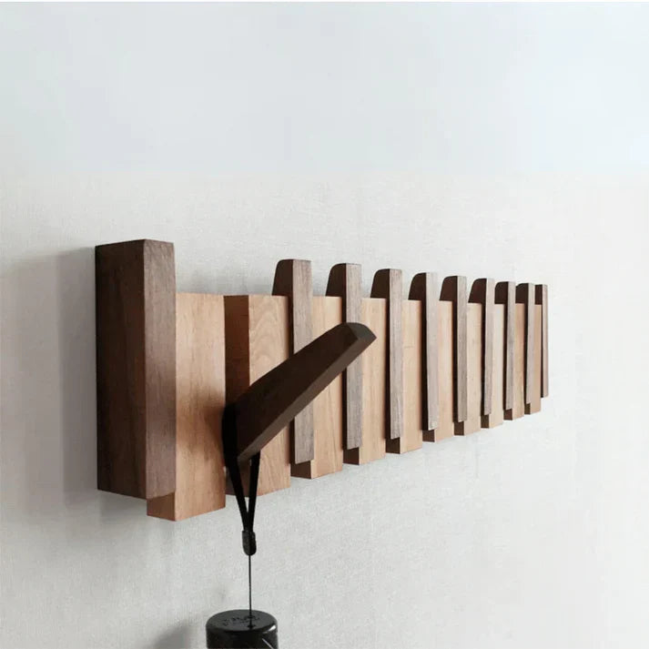 HARMONYCOAT Wall Rack – Künstlerische Wandgarderobe aus Holz im Klavierdesign für Flur & Wohnung