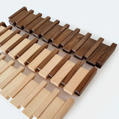 HARMONYCOAT Wall Rack – Künstlerische Wandgarderobe aus Holz im Klavierdesign für Flur & Wohnung