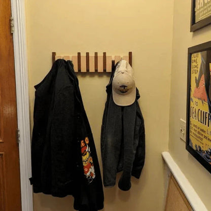 HARMONYCOAT Wall Rack – Künstlerische Wandgarderobe aus Holz im Klavierdesign für Flur & Wohnung