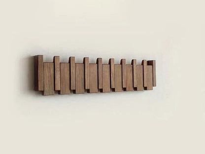 HARMONYCOAT Wall Rack – Künstlerische Wandgarderobe aus Holz im Klavierdesign für Flur & Wohnung
