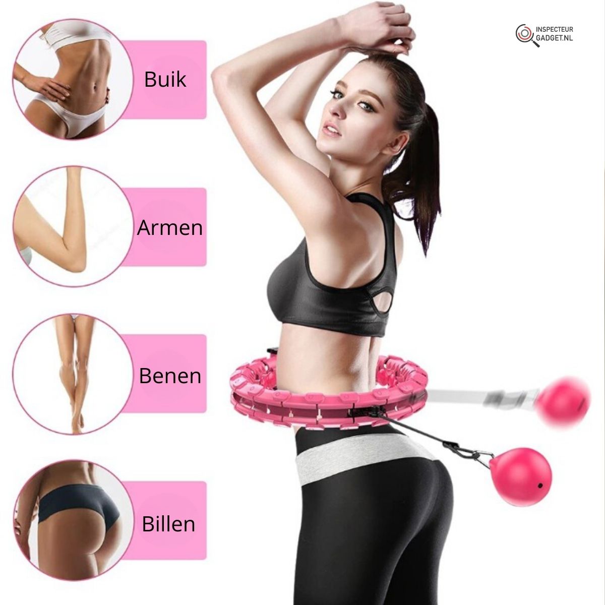 Hula Hoop Reifen mit Gewicht - Einstellbarer Hula Hoop für Ganzkörpertraining-3