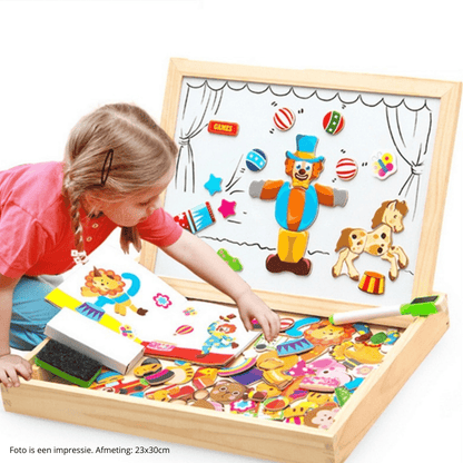  DrawPlay Board - Kreatives hölzerne magnetische Tafel-2