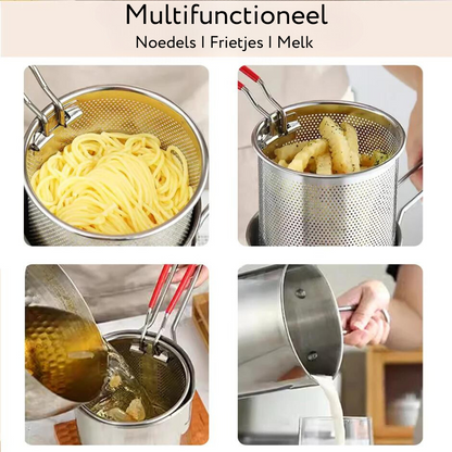 SmartFry Pot – Edelstahl-Fritteuse mit Anti-Verbrühungsgriff & Öl-sparendem Design