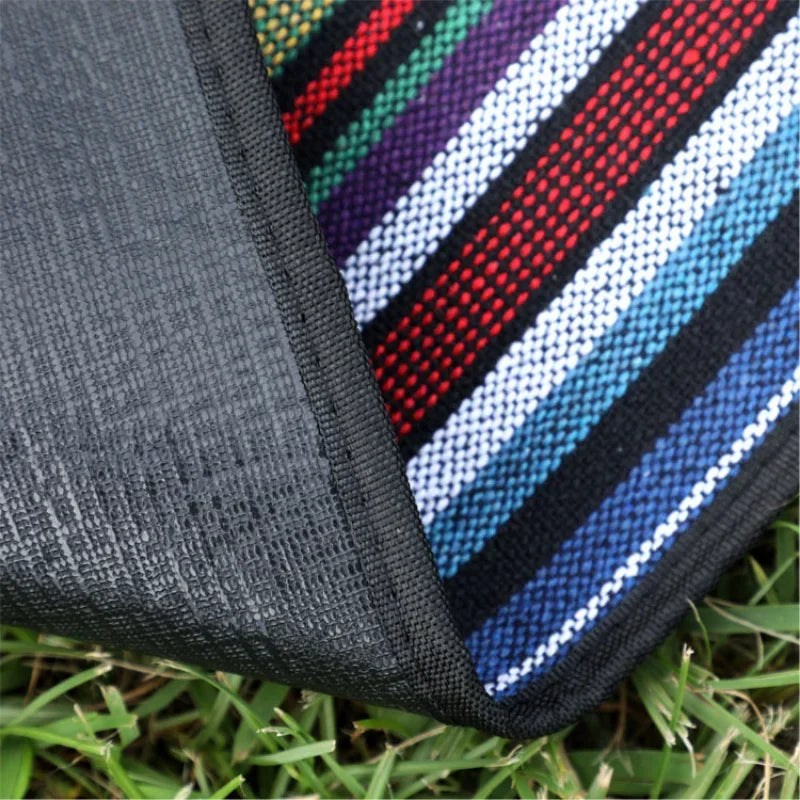 CAMPVIBE BLANKET – Wasserdichte Picknickmatte im Ethno-Stil für Camping & Outdoor-Komfort