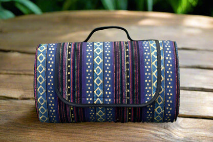 CAMPVIBE BLANKET – Wasserdichte Picknickmatte im Ethno-Stil für Camping & Outdoor-Komfort