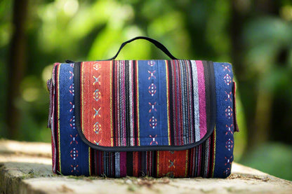 CAMPVIBE BLANKET – Wasserdichte Picknickmatte im Ethno-Stil für Camping & Outdoor-Komfort