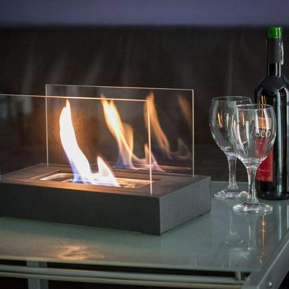 Tischkamin Schwarz Größe M Bioethanol Für Innen- Und Außenbereiche-4