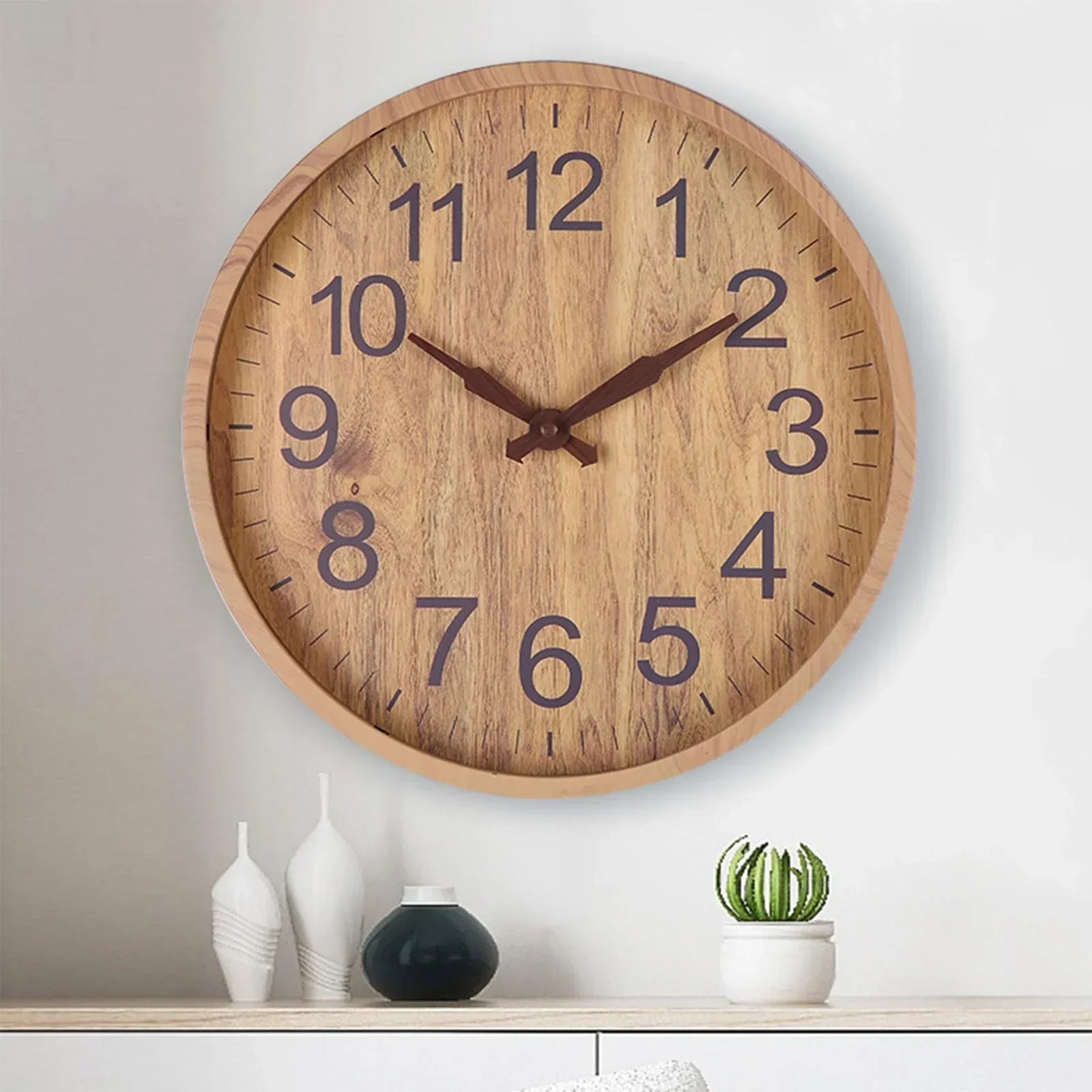 Stilvolle Holzwanduhr 30 cm - erfromdes und langlebiges Design-2