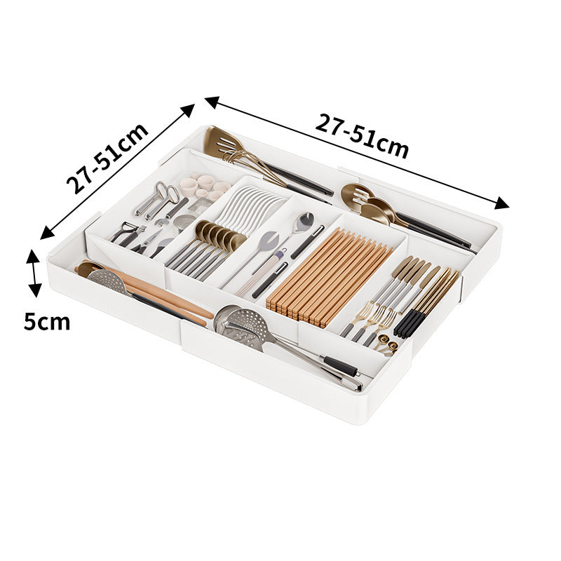 Vielseitiger Küchenschubladen Organizer – Praktischer Küchen Organizer für Besteck und Utensilien-5