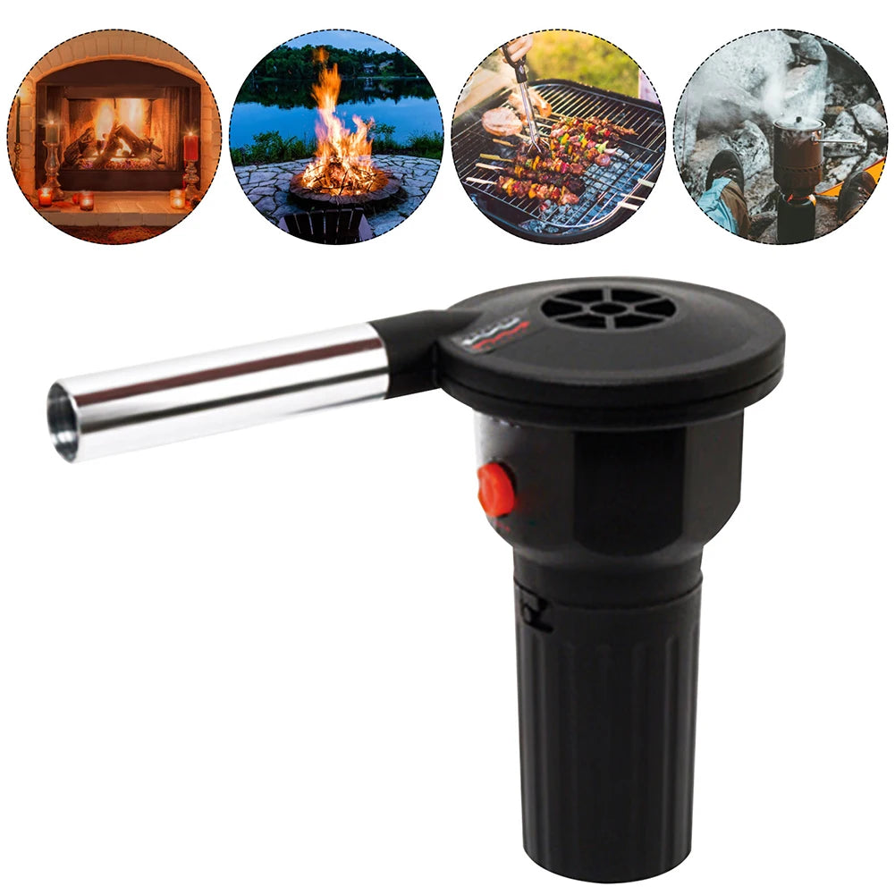 Portable Grill Blower – Tragbarer Feuerbalg aus Aluminium für schnelles Anzünden
