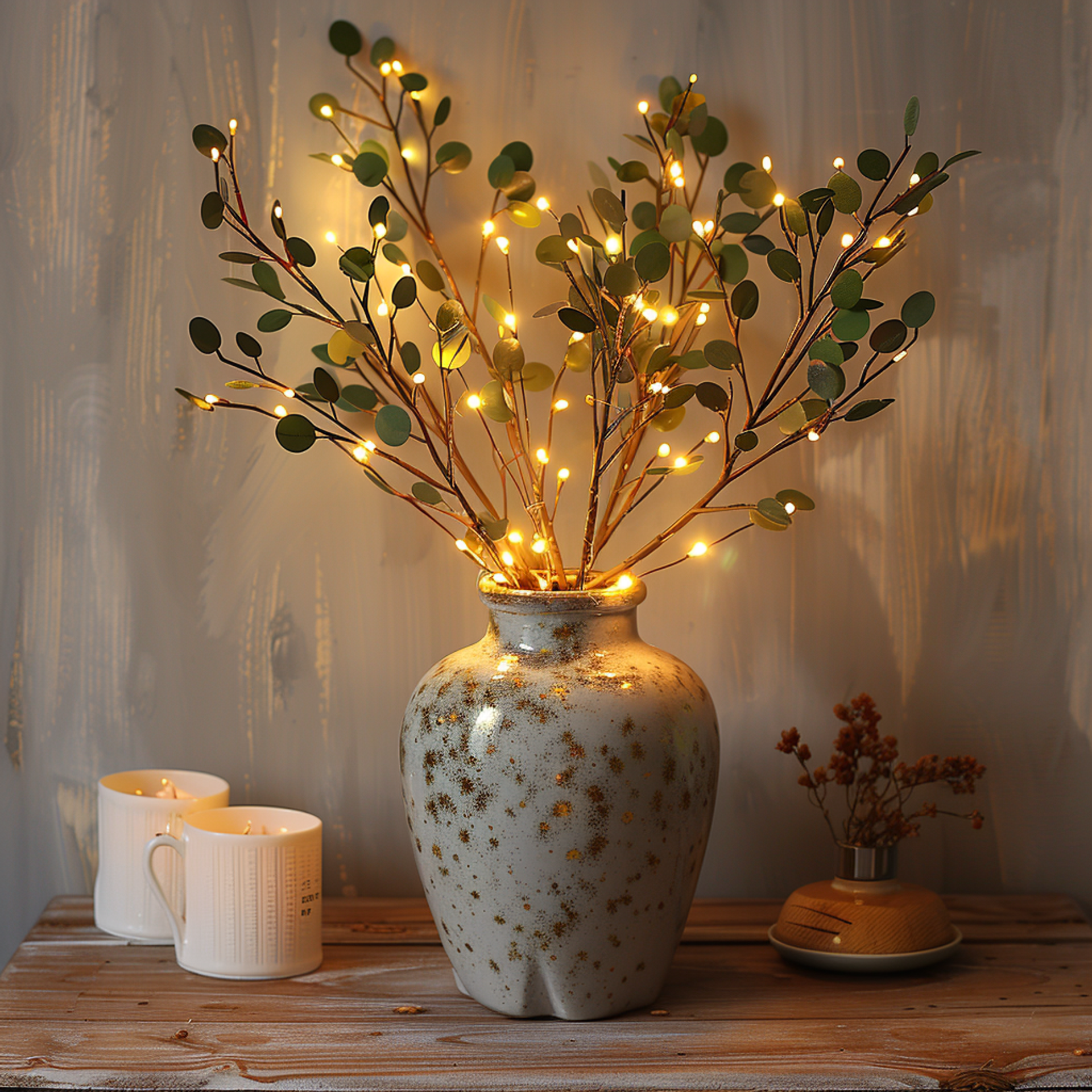 Elegantes Lichtkabel mit Olivenzweig-Design und 120 Warmweißen LEDs für eine Bezaubernde Atmosphäre-1