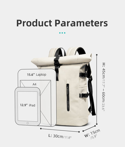 ROLLTRAIL – Erweiterbarer Rolltop-Rucksack mit Laptopfach & großem Volumen
