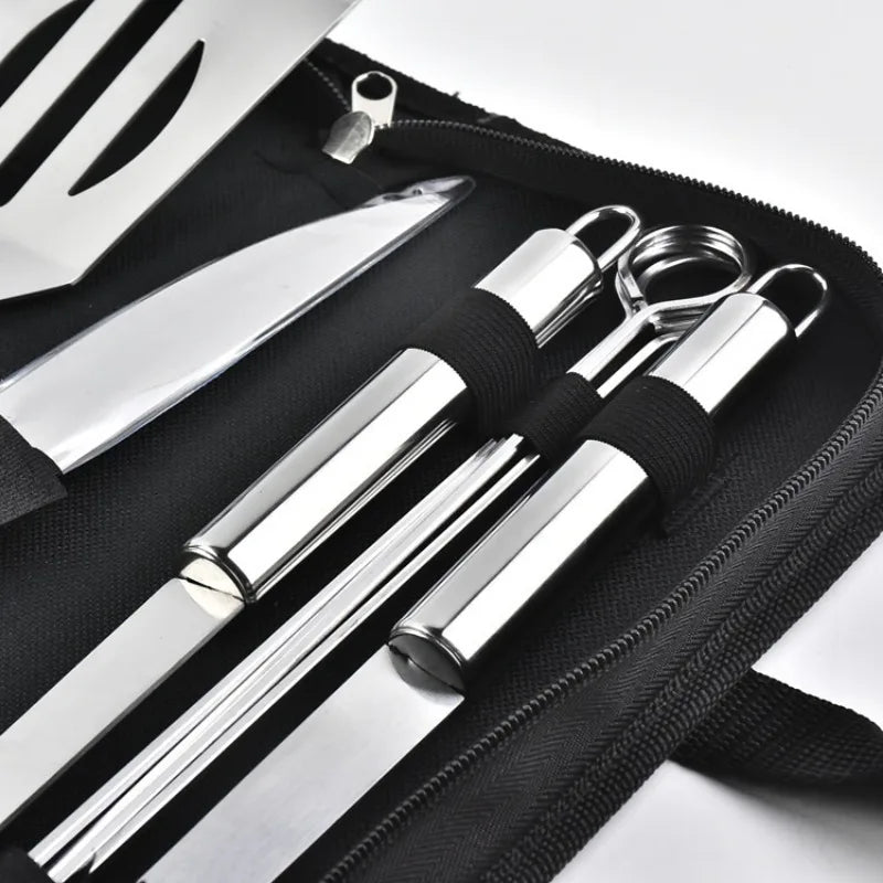 GrillMaster Edelstahl-Utensilienset – Premium Grillwerkzeuge für den Außenbereich