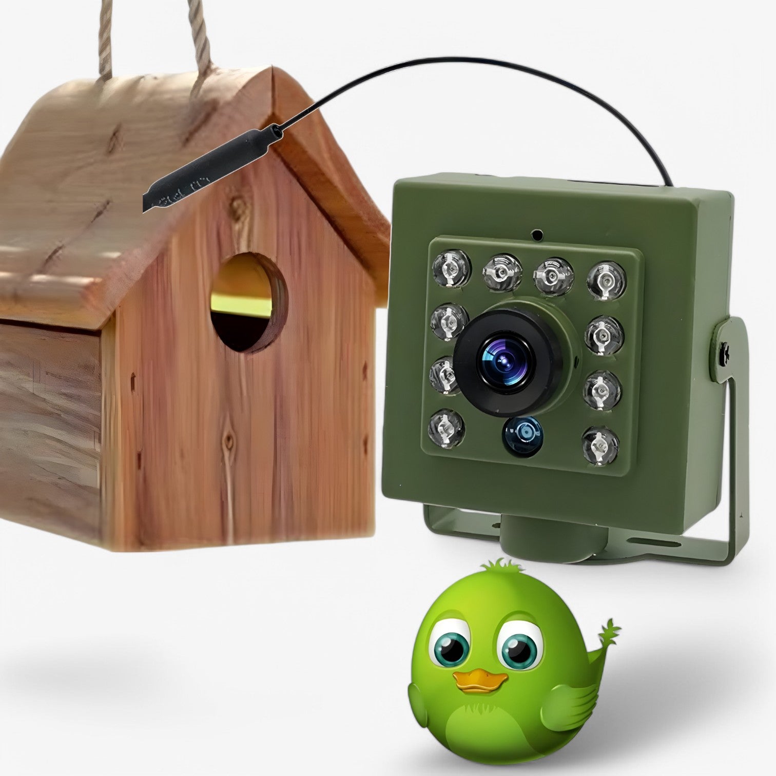 WLAN-Außenkamera mit Nachtsicht – 1080p HD für Vogelbeobachtungen, wetterfest und einfach zu installieren-2