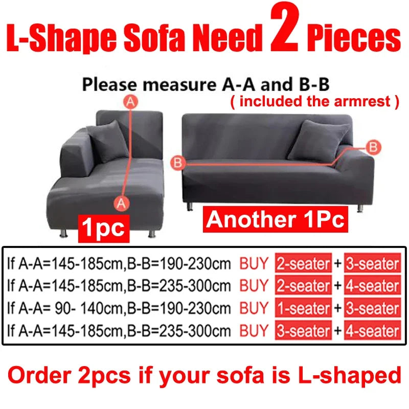 Sofabezug Stretch-Samt Grau Größe L Hochwertiger Sofahusse-4