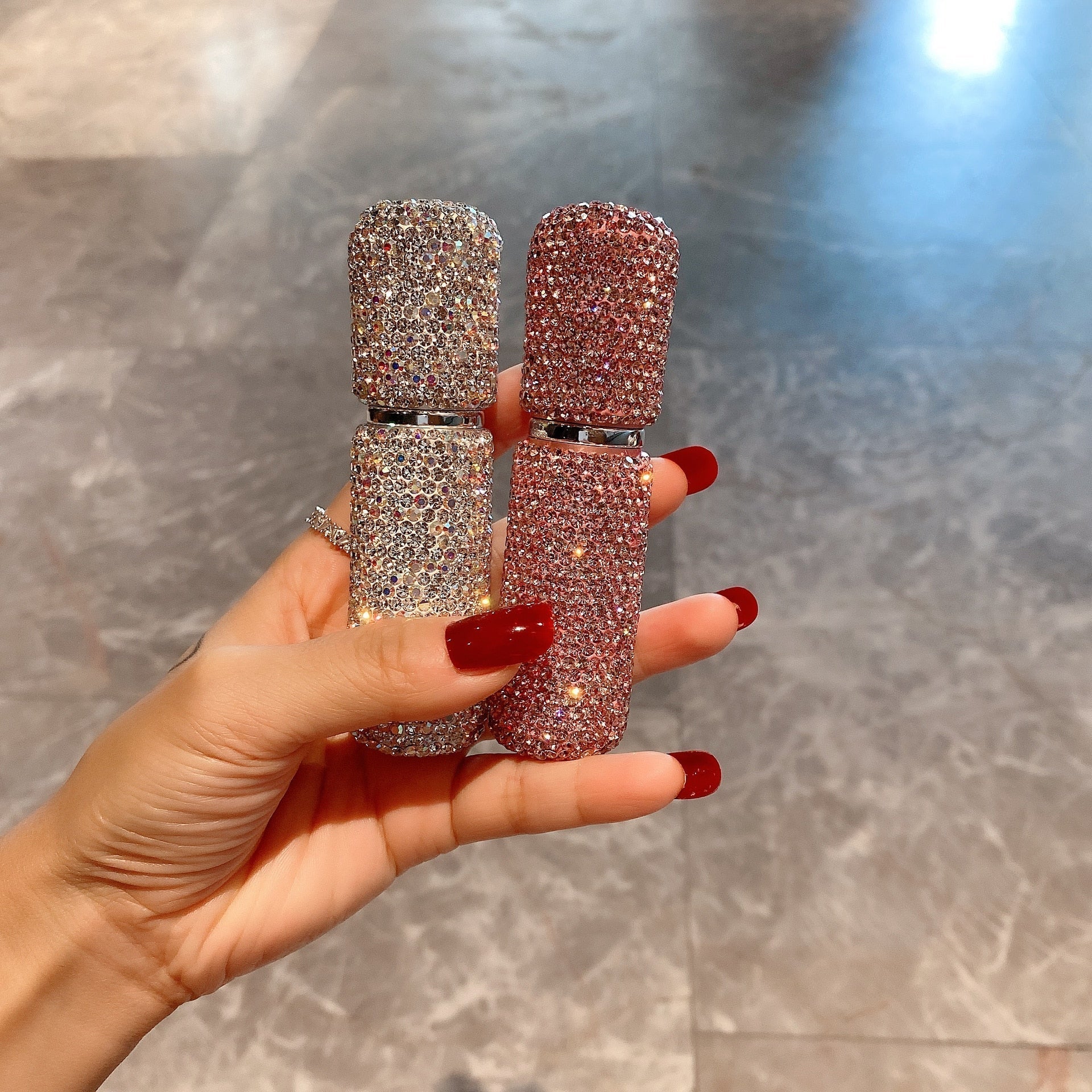 Kleine Parfümflasche - Nachfüllbare 10 ml Parfüm Flasche im Eleganten Diamantdesign-5
