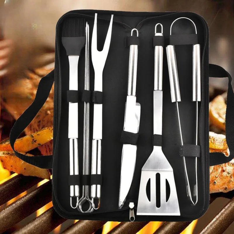 GrillMaster Edelstahl-Utensilienset – Premium Grillwerkzeuge für den Außenbereich