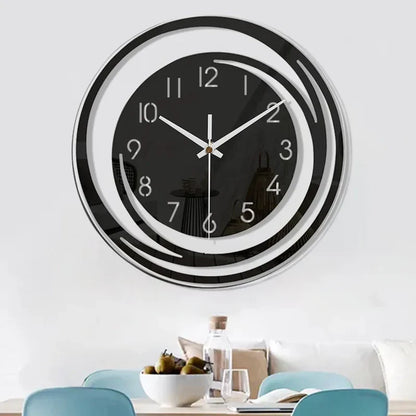 Große Wanduhr Schwarz Modern Einheitsgröße Acryl Geometrisch Minimalistisch-5