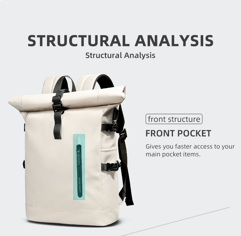 ROLLTRAIL – Erweiterbarer Rolltop-Rucksack mit Laptopfach & großem Volumen