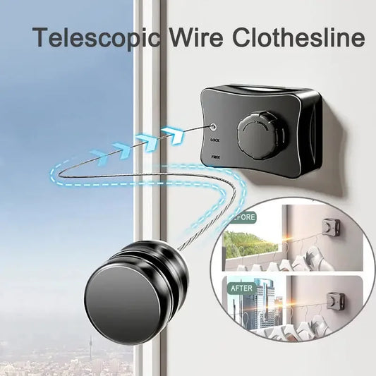 EasyHang Retractable Wäscheleine – Platzsparender, Wandmontierter Wäschetrockner