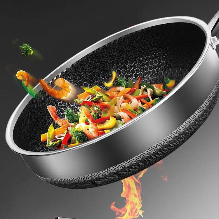 Edelstahl Bratpfanne 28 cm Antihaft Induktionskompatibel für Alle Herdarten-2